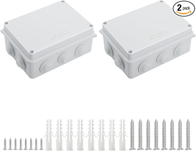 LeMotech ABS Plastic Dustproof Waterproof IP65 Junction Box Universal by LeMotech