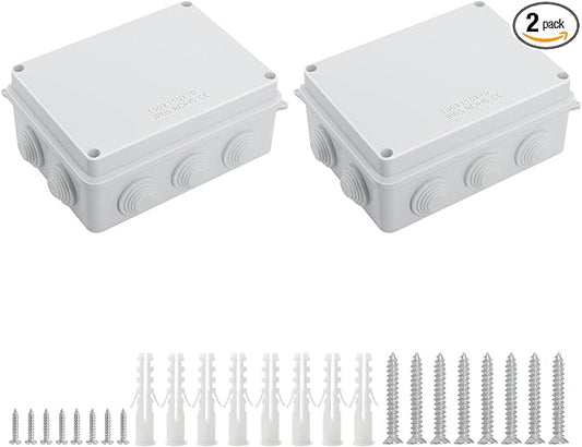 LeMotech ABS Plastic Dustproof Waterproof IP65 Junction Box Universal by LeMotech