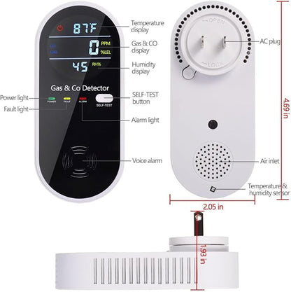 Plug in Combination Gas & Carbon Monoxide Detectors - Image 2