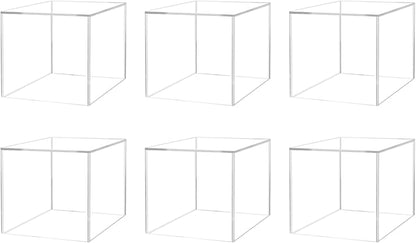 6 Pack 4 Inch Acrylic Display Riser Box by MarketingHolders