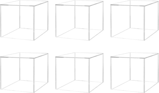 6 Pack 4 Inch Acrylic Display Riser Box by MarketingHolders