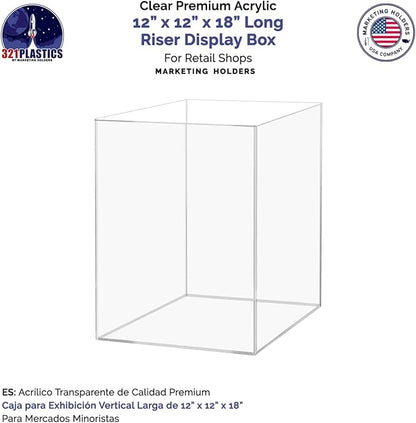 12" x 12" x 18" Clear Acrylic Display Box - Image 5