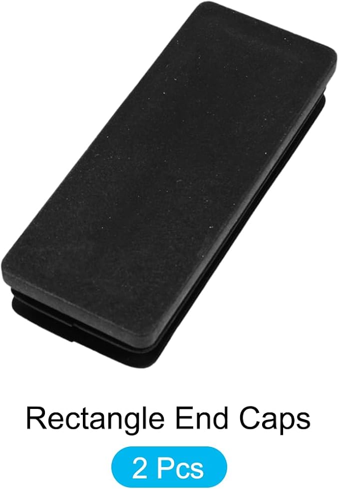 METALLIXITY Rectangle End Caps 2Pcs, Plastic Rectangle Tube Inserts Threaded - Image 5