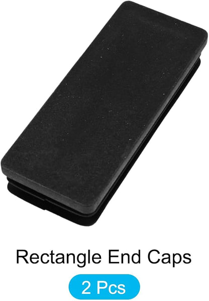 METALLIXITY Rectangle End Caps 2Pcs, Plastic Rectangle Tube Inserts Threaded - Image 5