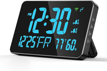 Walfront Tuya WiFi Digital Alarm Clock Desktop Clock Calendar Intelligent by Walfront