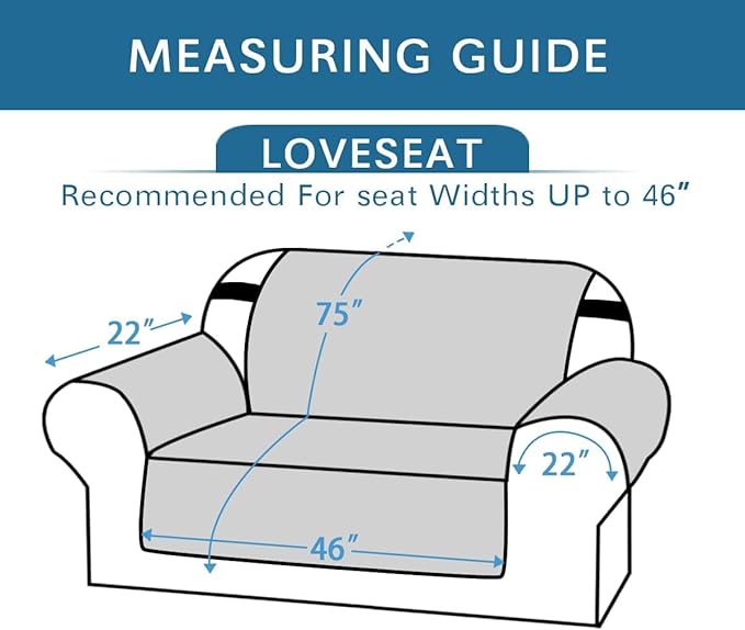 H.VERSAILTEX 100% Waterproof Sofa Slipcover Washable Loveseat Cover - Image 3