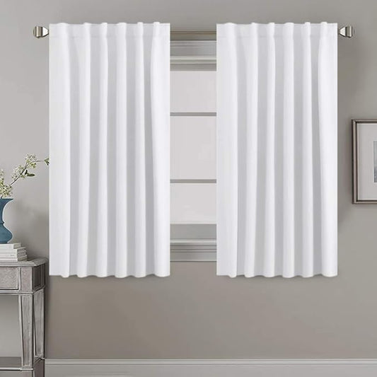 H.VERSAILTEX White Curtains Thermal Insulated Window Treatment Panels Room by HVERSAILTEX
