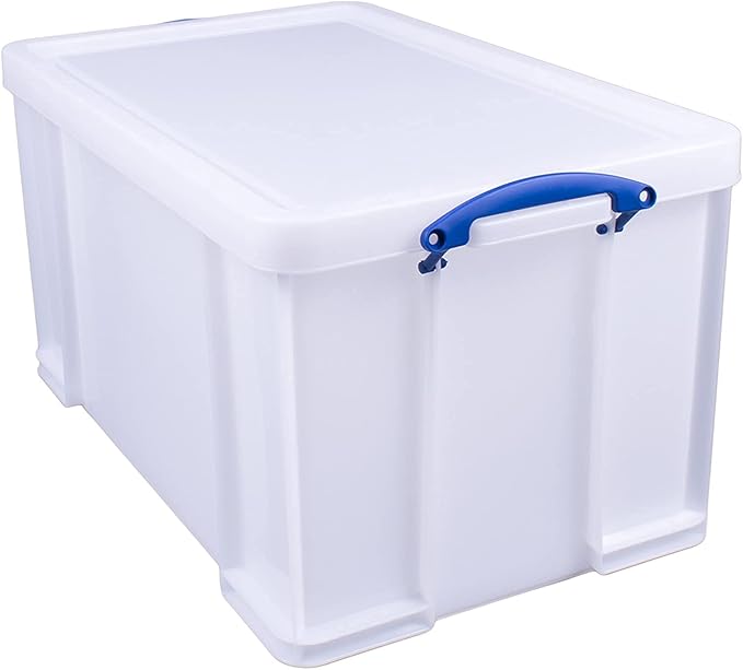 Really Useful Plastic Storage Box 84 Litre White Strong - Image 2