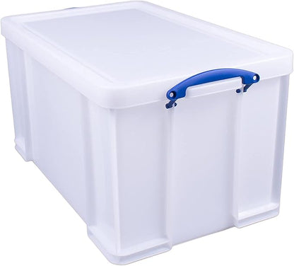 Really Useful Plastic Storage Box 84 Litre White Strong - Image 2