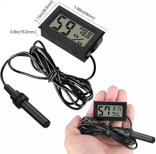 Mini Digital Thermometer, Humidity Meter, Hygrometer, and Hydrometer: Digital - Image 3
