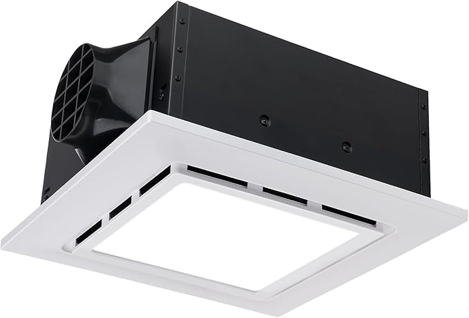 Bathroom Exhaust Fan with Light Ultra Quiet Ventilation Fan Combo 1.0 Sone by TOYOUSEA