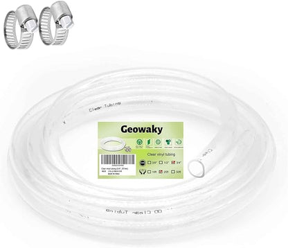 Clear Vinyl Tubing 3/4" ID × 1" OD -25 Ft 30PSI, Flexible Plastic Tubing by ProfessionalBrand