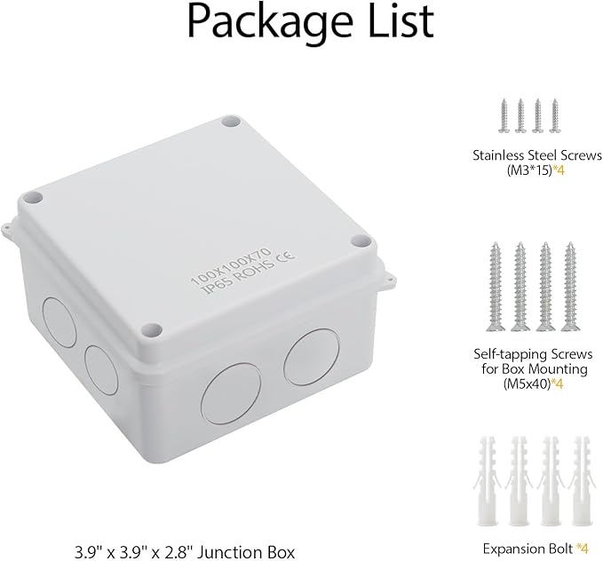 LeMotech ABS Plastic Dustproof Waterproof IP65 Junction Box Universal - Image 9