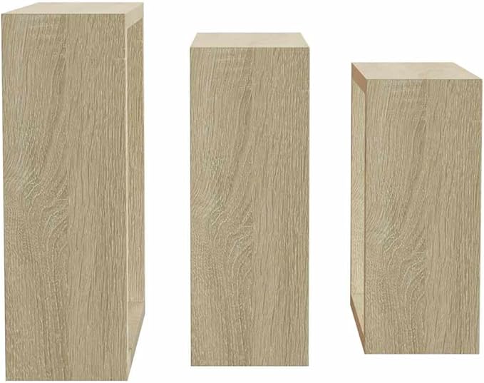 vidaXL Set of 3 Sonoma Oak Wall Cube Shelves - Image 8