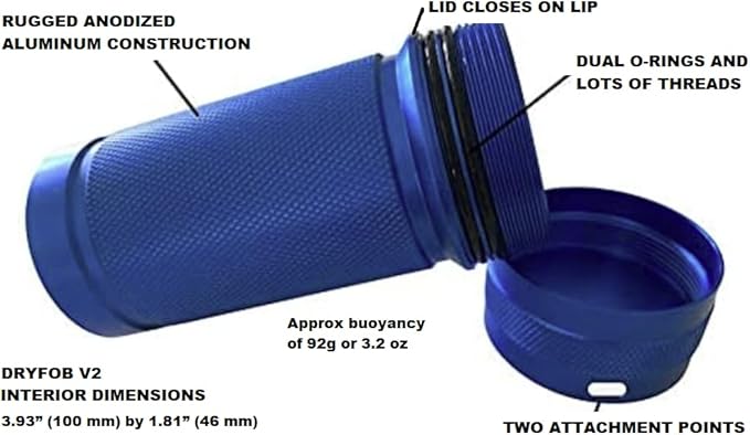 DRYFOB Waterproof PLB or Car Key Container, Holder - Image 2