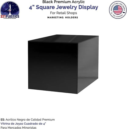 4 Pack 4" Acrylic Display Riser Box - Image 4