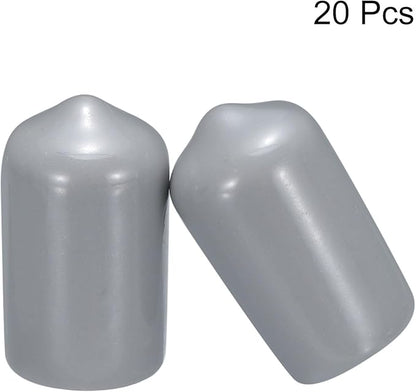 uxcell 20pcs Rubber End Caps 12mm ID Vinyl PVC Round Tube Bolt Cap Cover Screw - Image 2