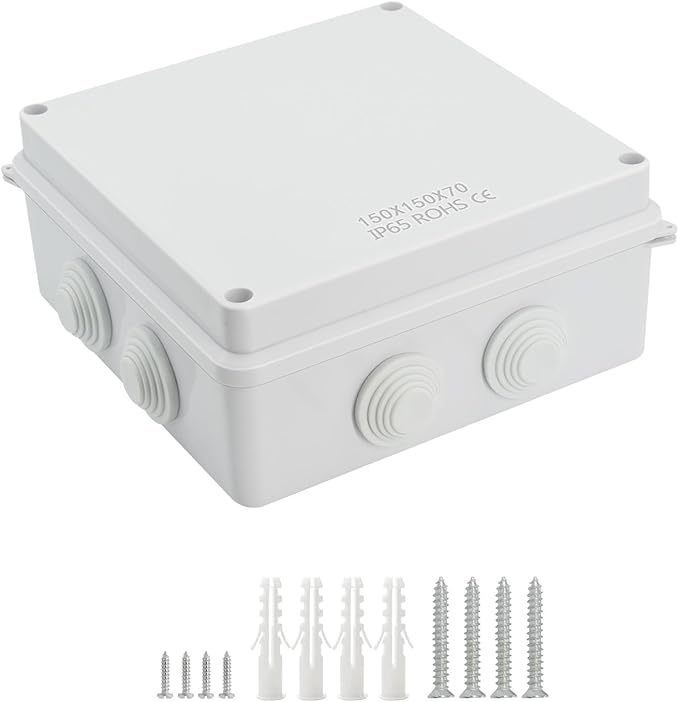 LeMotech ABS Plastic Dustproof Waterproof IP65 Junction Box Universal by LeMotech