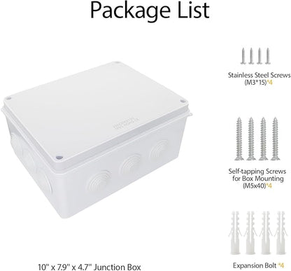 LeMotech Junction Box, ABS Plastic IP65 Waterproof and Dustproof, Universal - Image 9