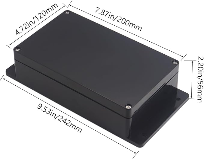 Project Box ABS Plastic Black Electrical Boxes IP65 Waterproof DIY Electronic - Image 2