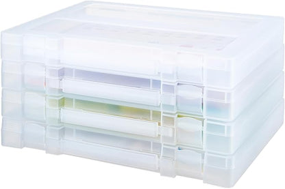 4 Pack Large A4 Paper document Box, Arts Supply Storage Organizer Box Scrapbook - Image 8