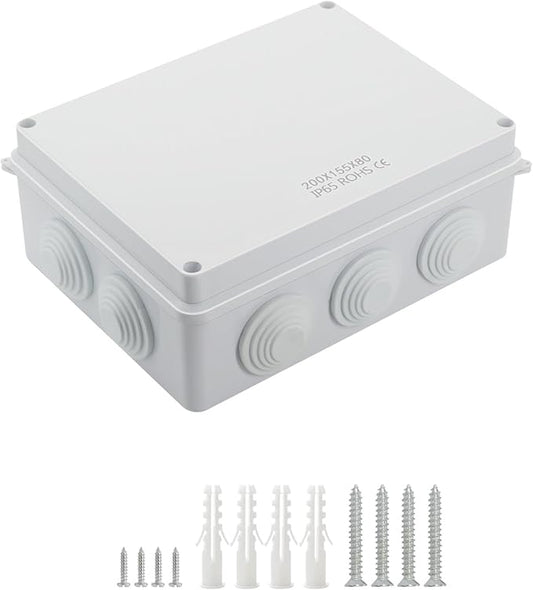 LeMotech ABS Plastic Dustproof Waterproof IP65 Junction Box Universal by LeMotech