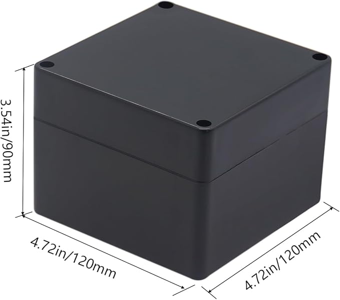 Project Box IP65 Waterproof Junction Box ABS Plastic Black Electrical Boxes DIY - Image 2