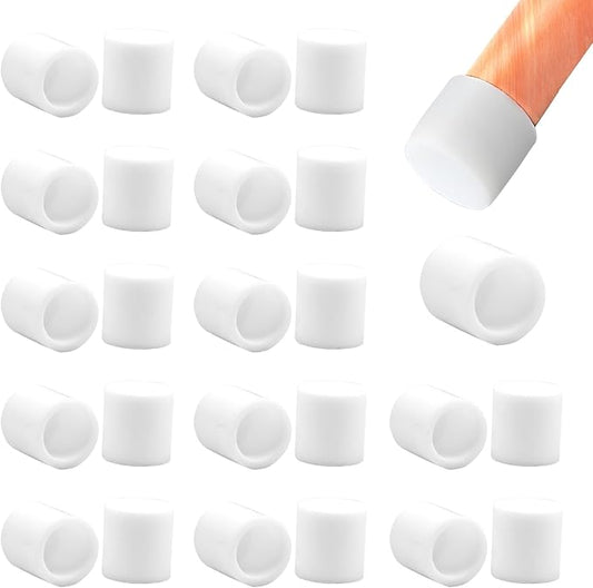 25 Pcs 1/2" Round Chair Leg Tips Caps, Silicone Rubber Furniture Leg Floor by BOPOREAE