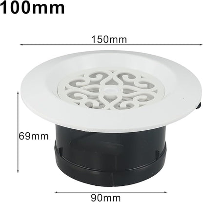 Round Air Vent Grille with Adjustable Louvers, ABS Ventilation Cover - Image 4