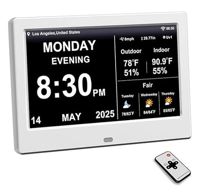 2025 New Digital Clock with Temperature/Humidity & Weather Forecast, Auto Time by FEYBYLA