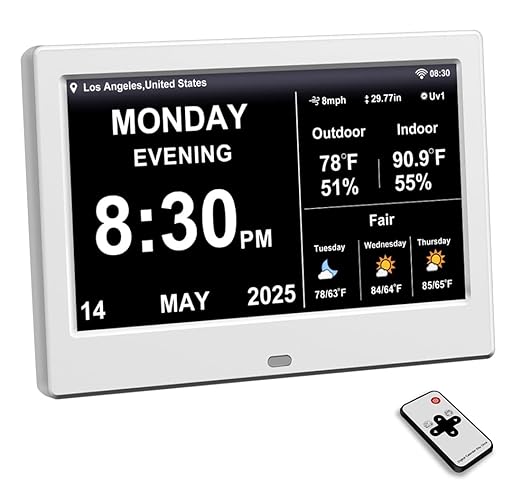 2025 New Digital Clock with Temperature/Humidity & Weather Forecast, Auto Time by FEYBYLA