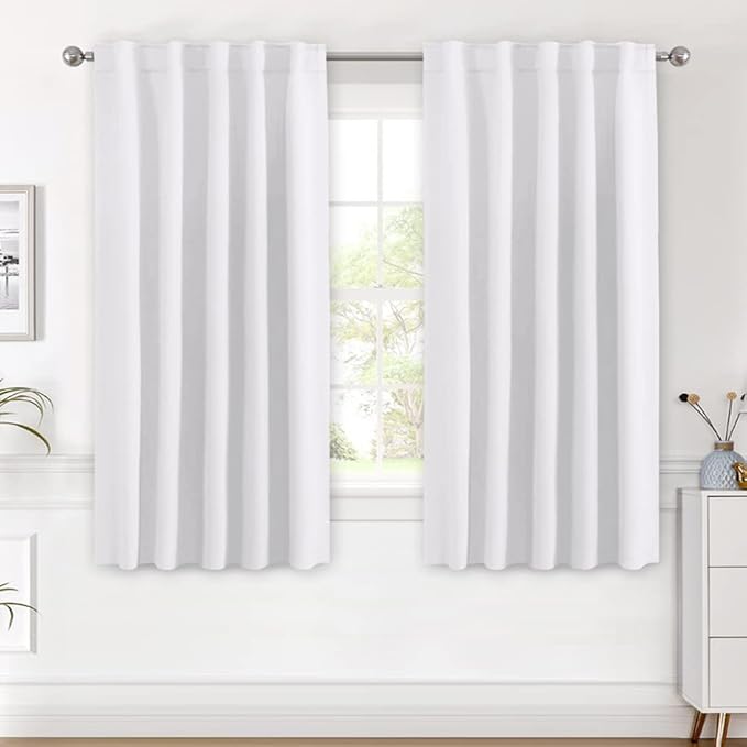H.VERSAILTEX White Curtains Thermal Insulated Window Treatment Panels Room by HVERSAILTEX