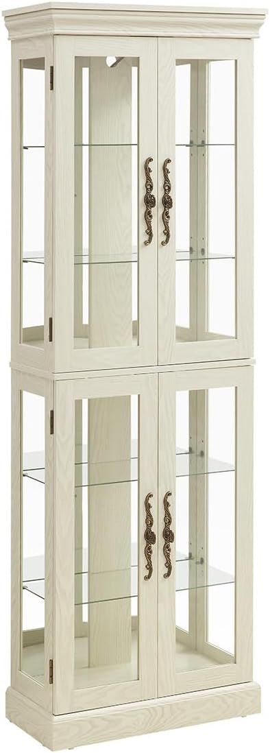 Lighted Glass Curio Cabinet by Unknown