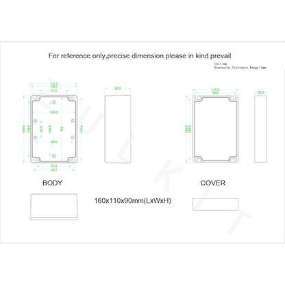 Junction Box, Zulkit Project Box IP65 Waterproof Outdoor Box ABS Plastic - Image 8