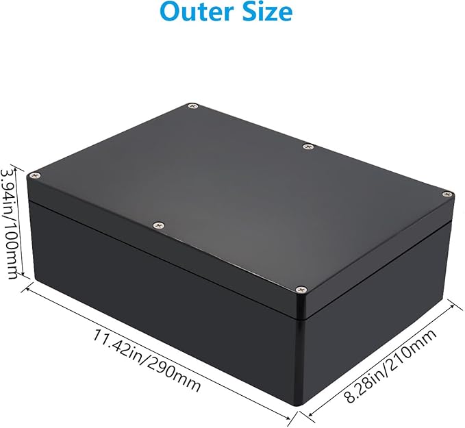 Outdoor Waterproof Junction Box IP67 Project Box ABS Black Electrical Boxes - Image 2