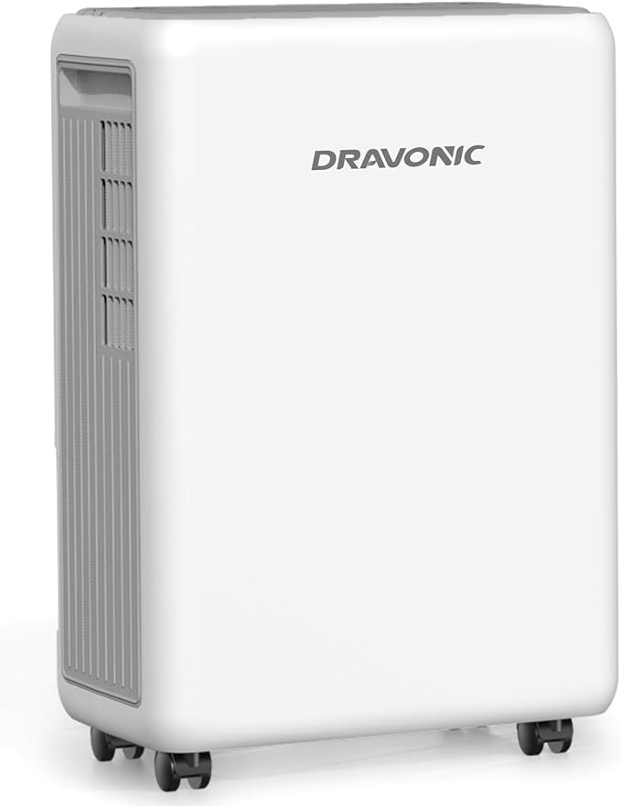 30 Pints Dehumidifier for Basement and Home, Quiet 3-Mode Operation by Dravonic