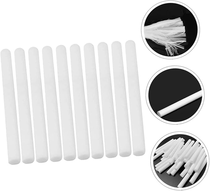 Cabilock 10Pcs Long Volatile Essential Oil Diffuser Sticks Cotton Fiber Aroma - Image 9