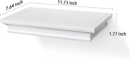 AHDECOR White Floating Shelves Wall Mounted, Deeper Wall Storage Shelf - Image 3
