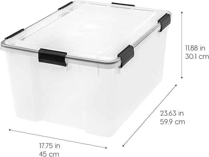 IRIS USA 62.8 Quart Plastic Storage Bin Tote Organizing Container - Image 2
