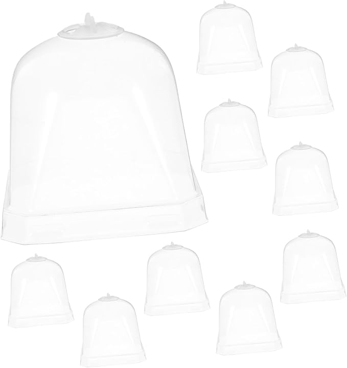 10pcs Transparent Greenhouse Dome Covers by Toddmomy