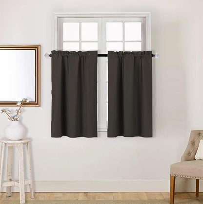 Easy Home 2 Panels Blackout Tier Curtain by EasyHome