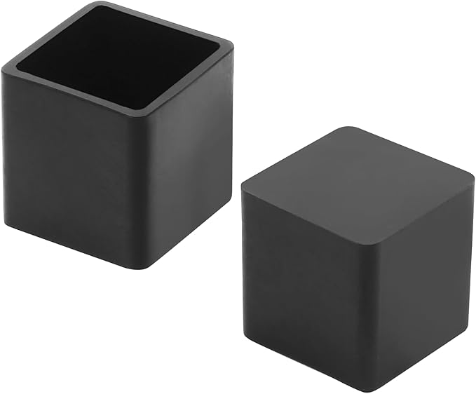 8 Pcs Square PVC Furniture Leg Caps, Vinyl Flexible Chair Leg Floor Protectors - Image 3