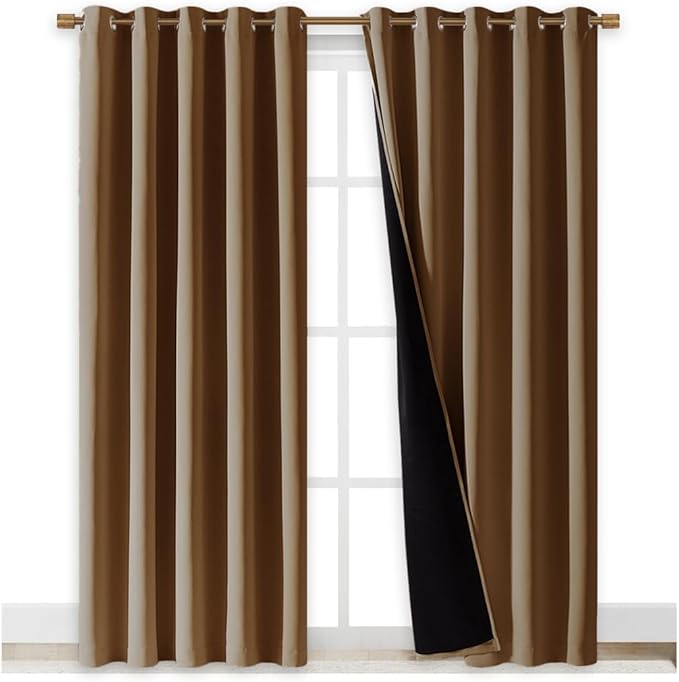 NICETOWN Full Shade Curtain Panels, 62 x 84 inch, Pair of Energy Smart & Noise - Image 2