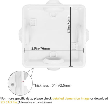 LeMotech Junction Box, ABS Plastic IP55 Water Resistant and Dustproof, - Image 3