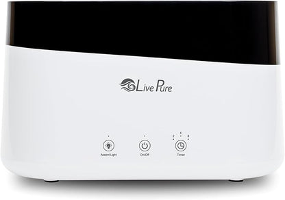 LivePure LP300HUM Aqua Flame Cool Mist Humidifier – Small Ultrasonic Plant by LivePure