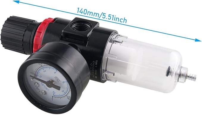 Air Pressure Regulator Mini Inline Filter Oil Water Trap Moisture Airbrush - Image 2