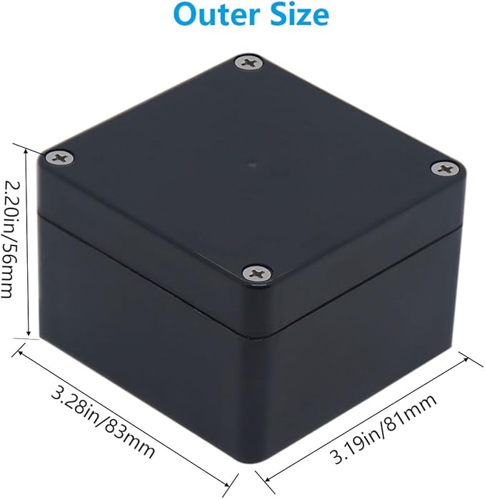Outdoor Waterproof Junction Box IP67 Project Box ABS Black Electrical Boxes - Image 3
