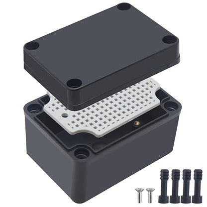 Junction Box, IP67 Waterproof ABS Black Project Box by Otdorpatio