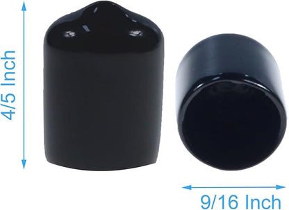 Acocony 9/16 Inch Rubber Cap Round Rubber End Caps PVC Flexible Protector - Image 2
