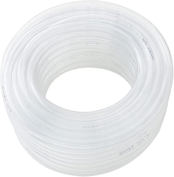 DAVCO 5ft x 1" Dia Clear Vinyl Tubing, Flexible Hybrid PVC Tubing Hose by DAVCO